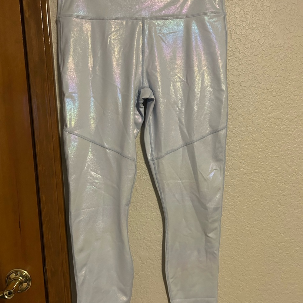 Fabletics Iridescent White Leggings